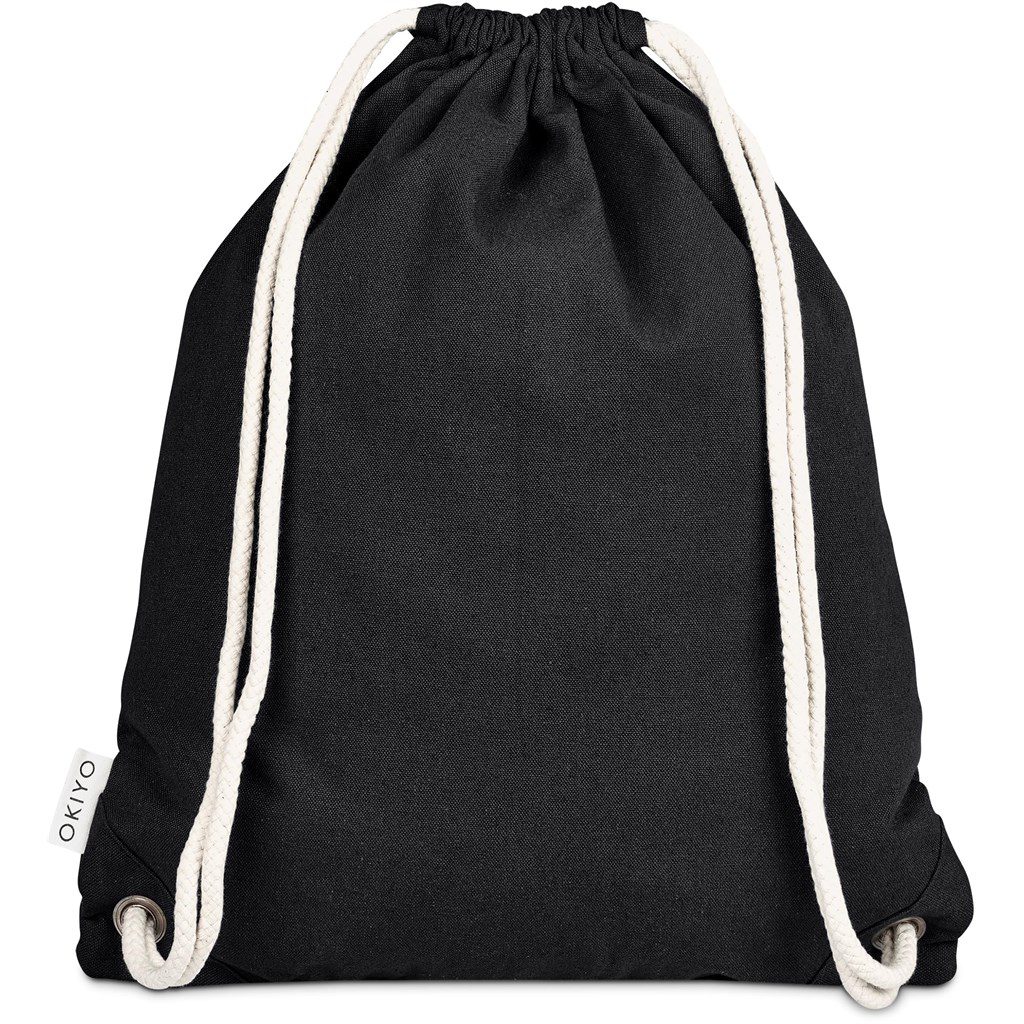 Okiyo Kinchaku Recycled Canvas Drawstring Bag - Image 12