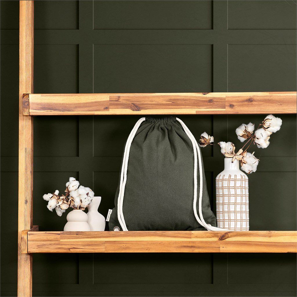 Okiyo Kinchaku Recycled Canvas Drawstring Bag - Image 9