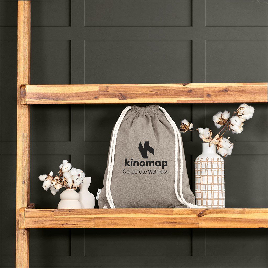 Okiyo Kinchaku Recycled Canvas Drawstring Bag - Image 10