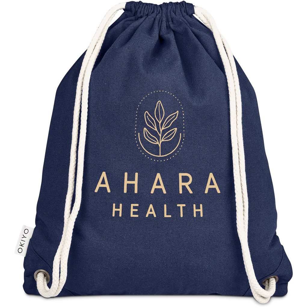 Okiyo Kinchaku Recycled Canvas Drawstring Bag - Image 15