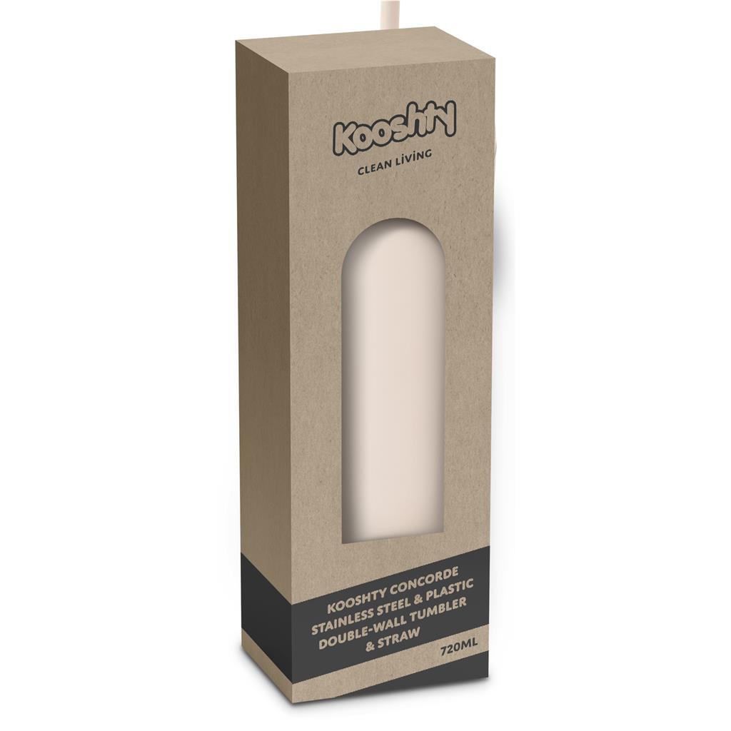 Kooshty Concorde Stainless Steel & Plastic Double-Wall Tumbler & Straw - 720ml - Image 26