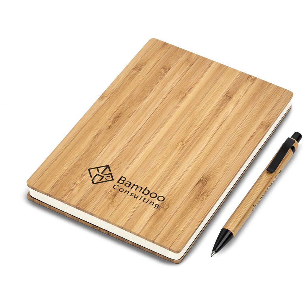 Okiyo Yahari Bamboo Notebook & Pen Set - Image 2